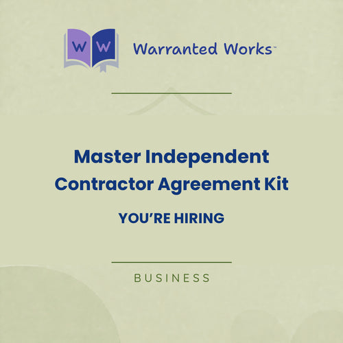 Master Independent Contractor Agreement Kit — You're Hiring