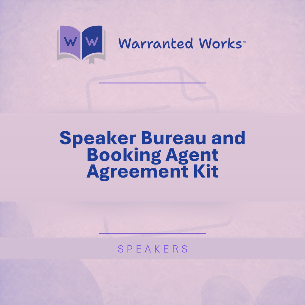 Speaker Bureau and Booking Agent Agreement Kit