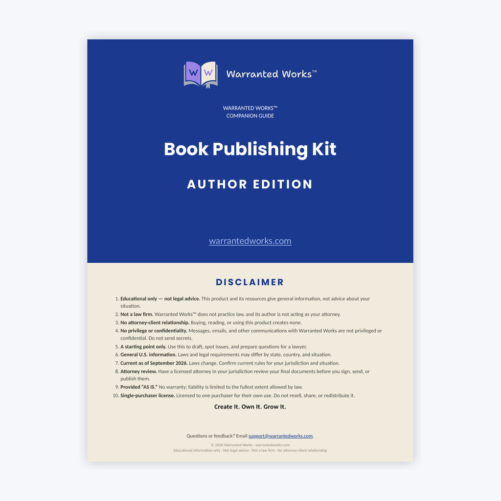 Book Publishing Kit — Author Edition