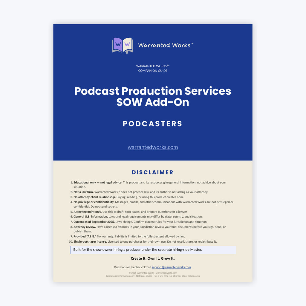 Podcast Production Services SOW Add-On Kit