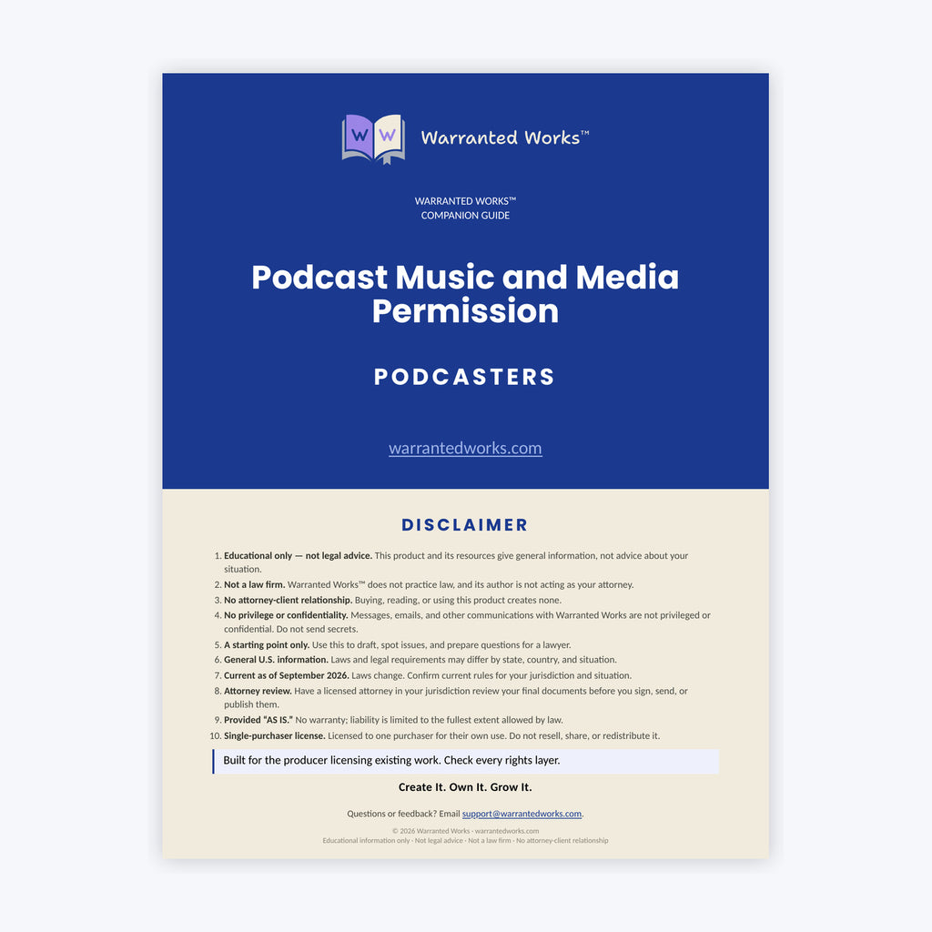 Podcast Music and Media Permission Kit