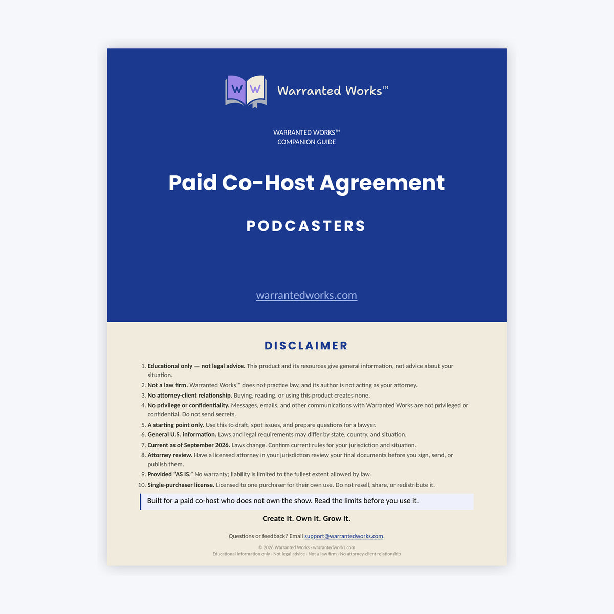 Paid Co-Host Agreement Kit — Co-Host Edition