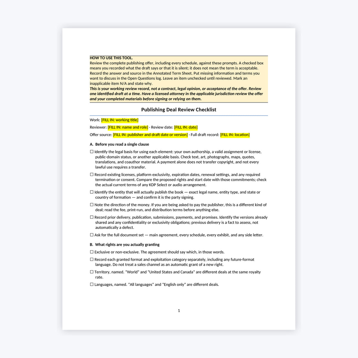 Book Publishing Kit — Author Edition