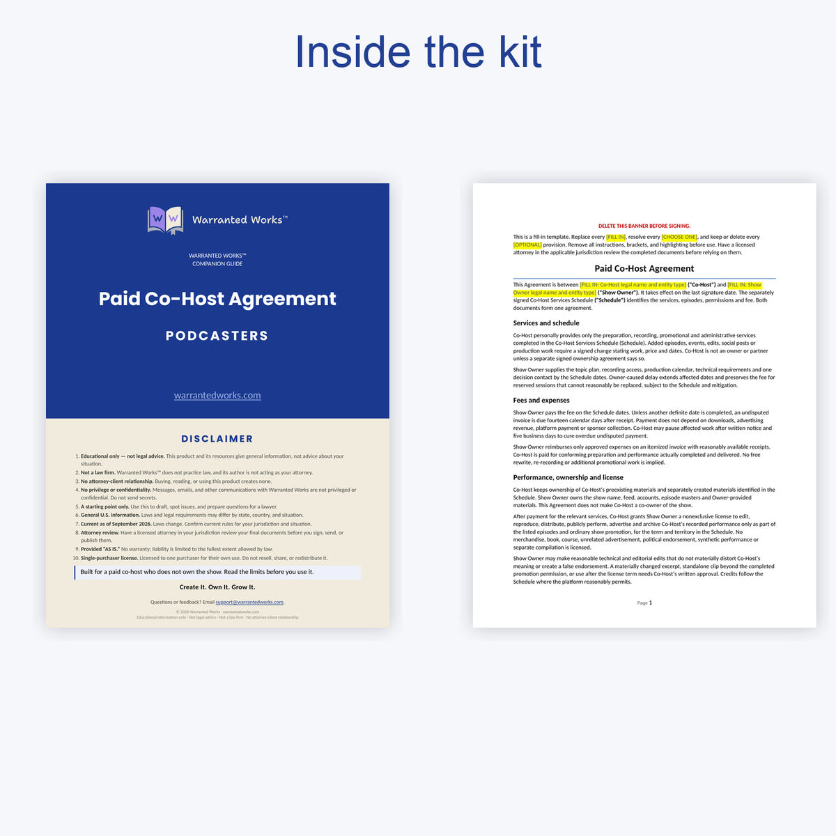Paid Co-Host Agreement Kit — Co-Host Edition
