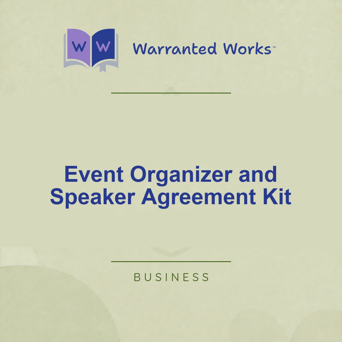 Event Organizer and Speaker Agreement Kit — Organizer Edition