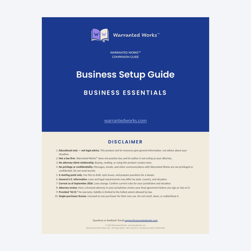 Business Setup Guide — Companion Guide cover